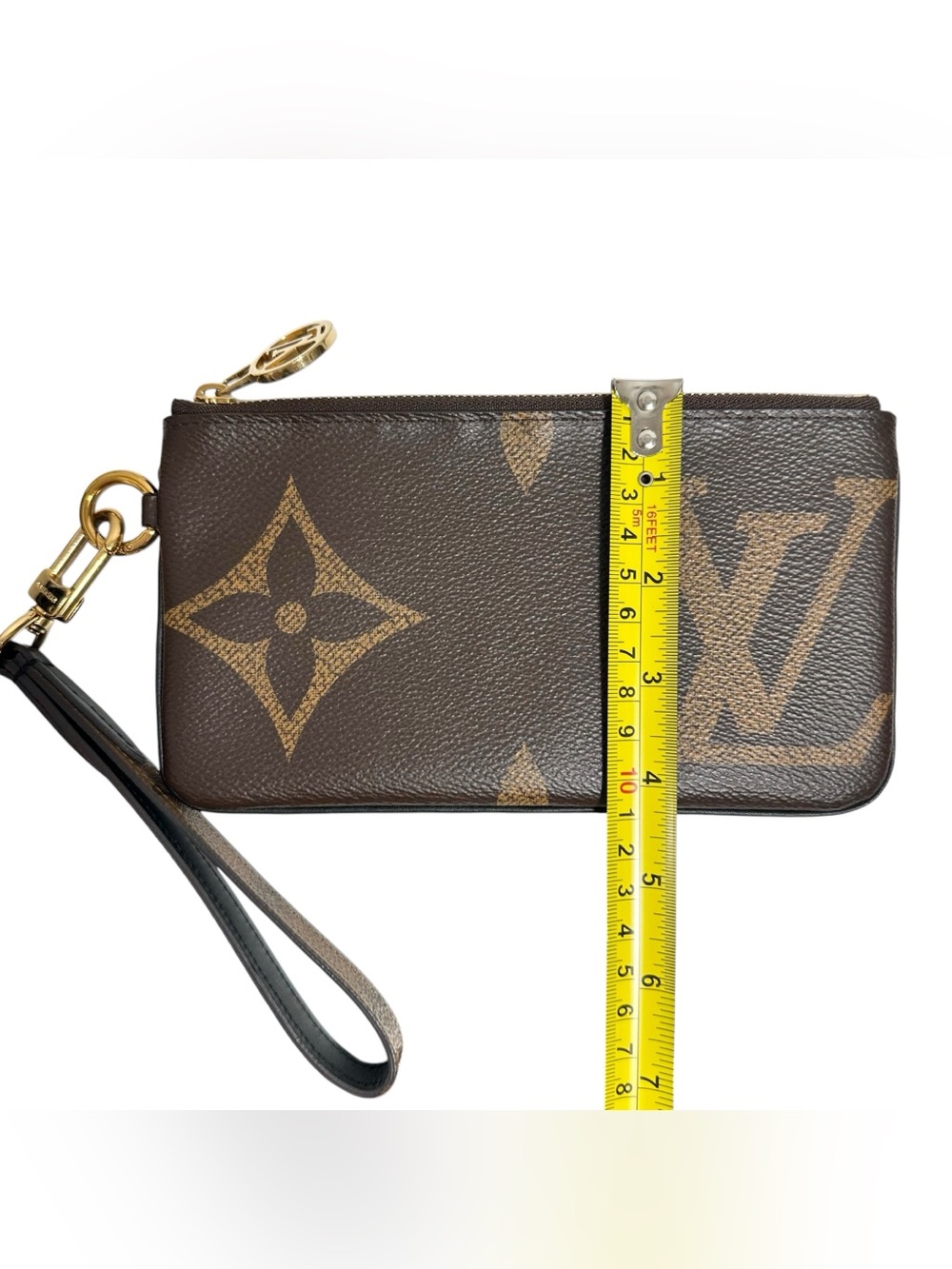 Louis Vuitton Reverse Giant Monogram Canvas & Leather Wristlet & Dust Bag - Picture 14 of 14